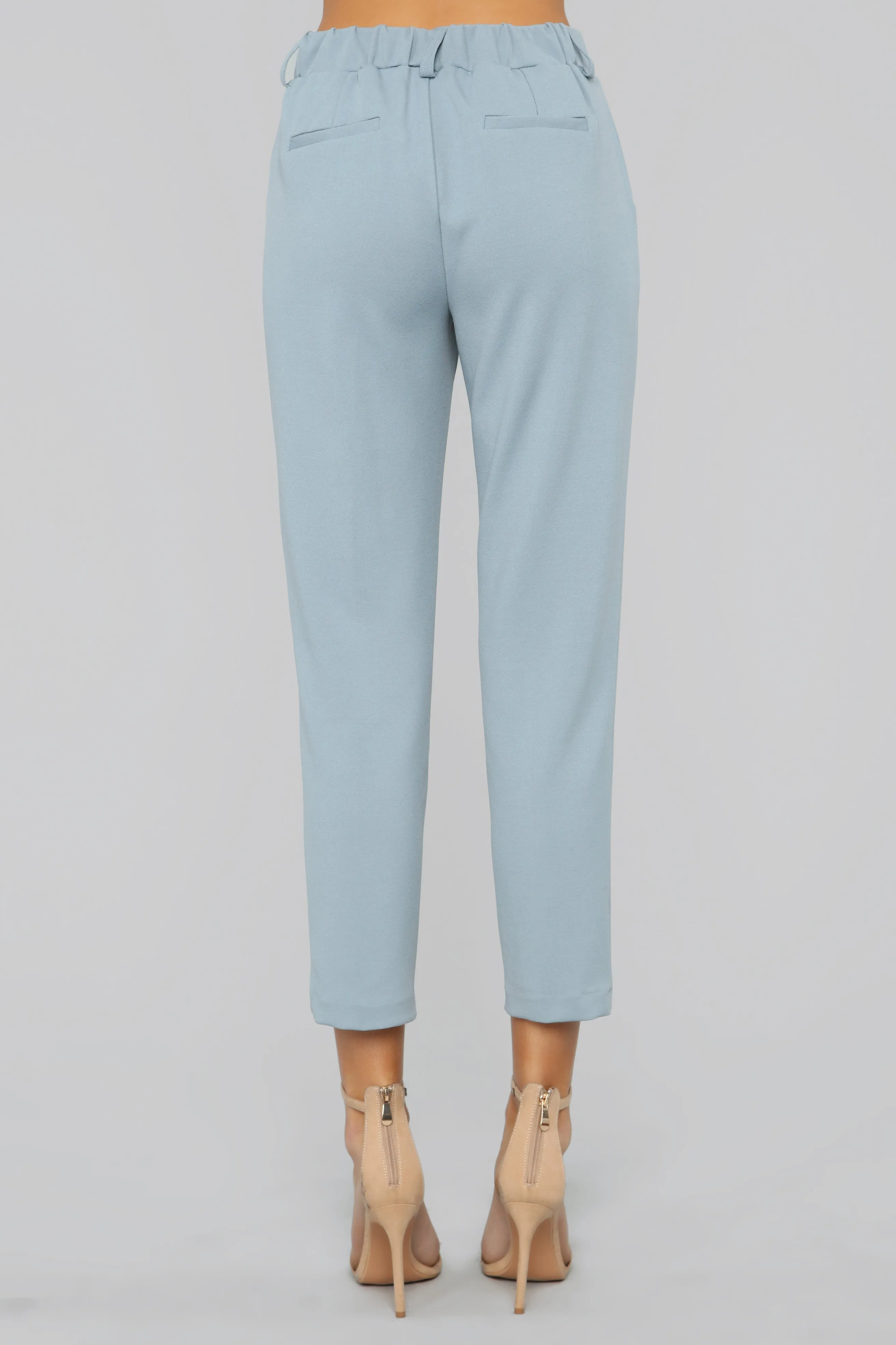 A Work Of Art Pants - Dusty Blue