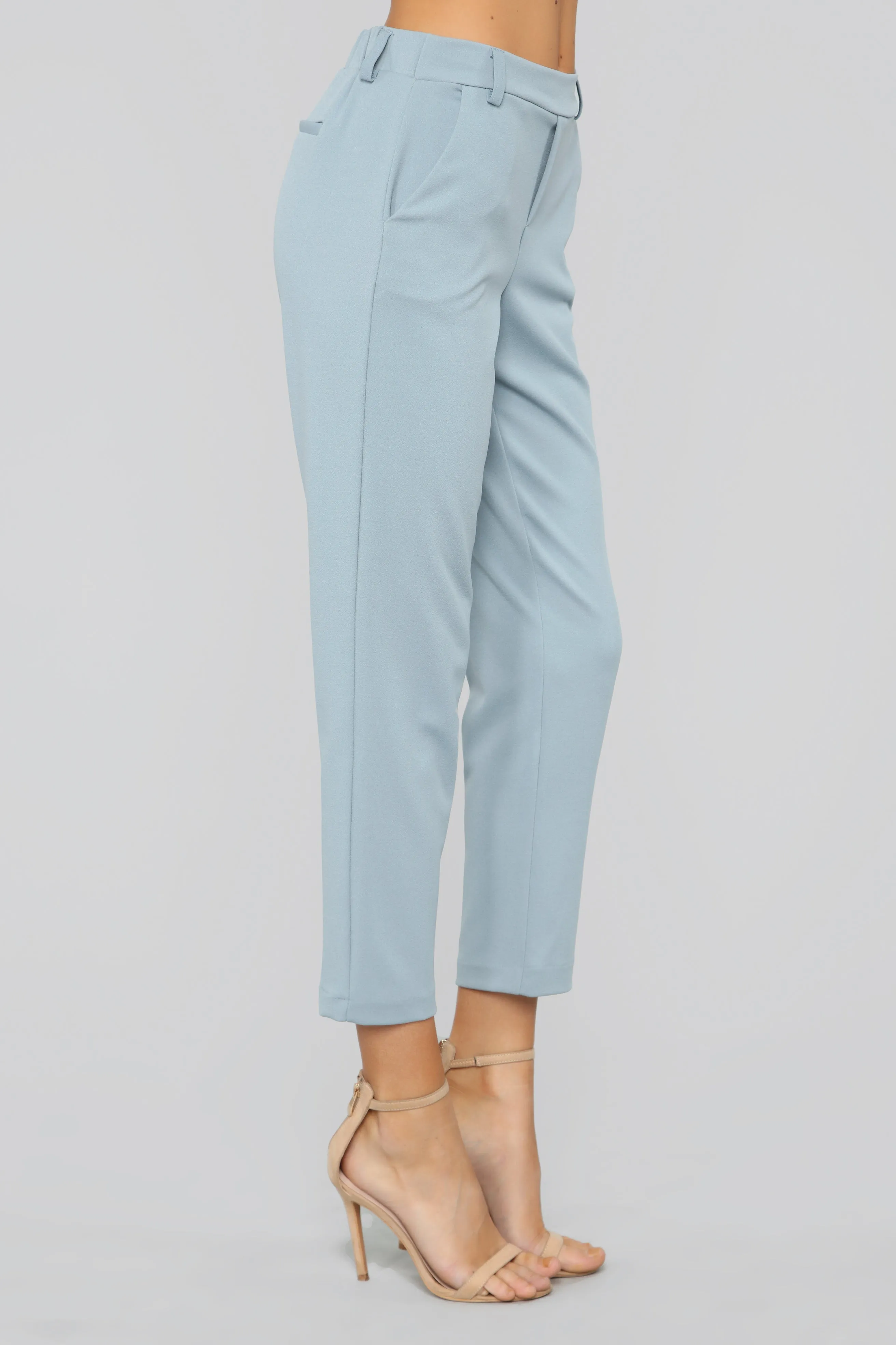 A Work Of Art Pants - Dusty Blue