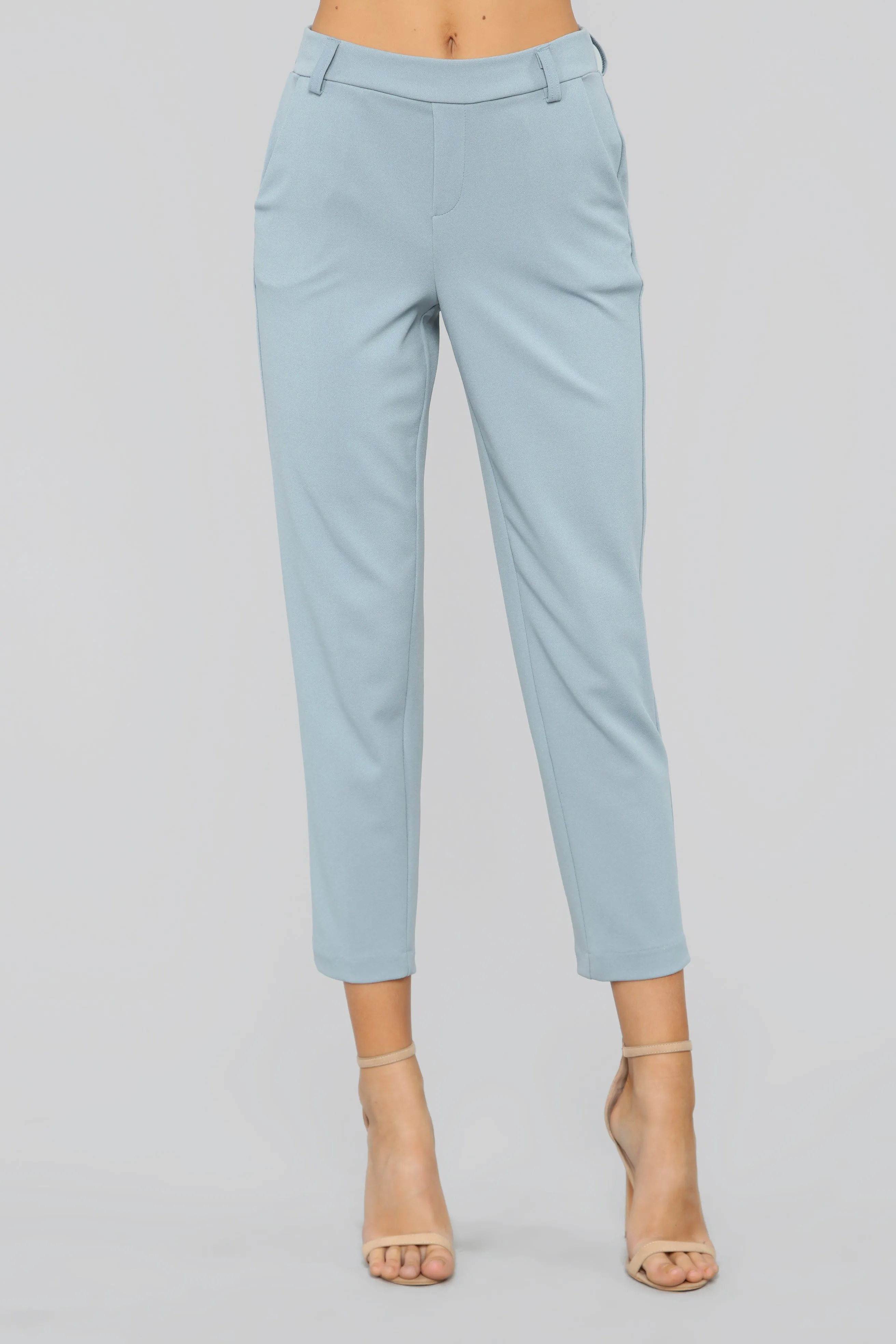 A Work Of Art Pants - Dusty Blue