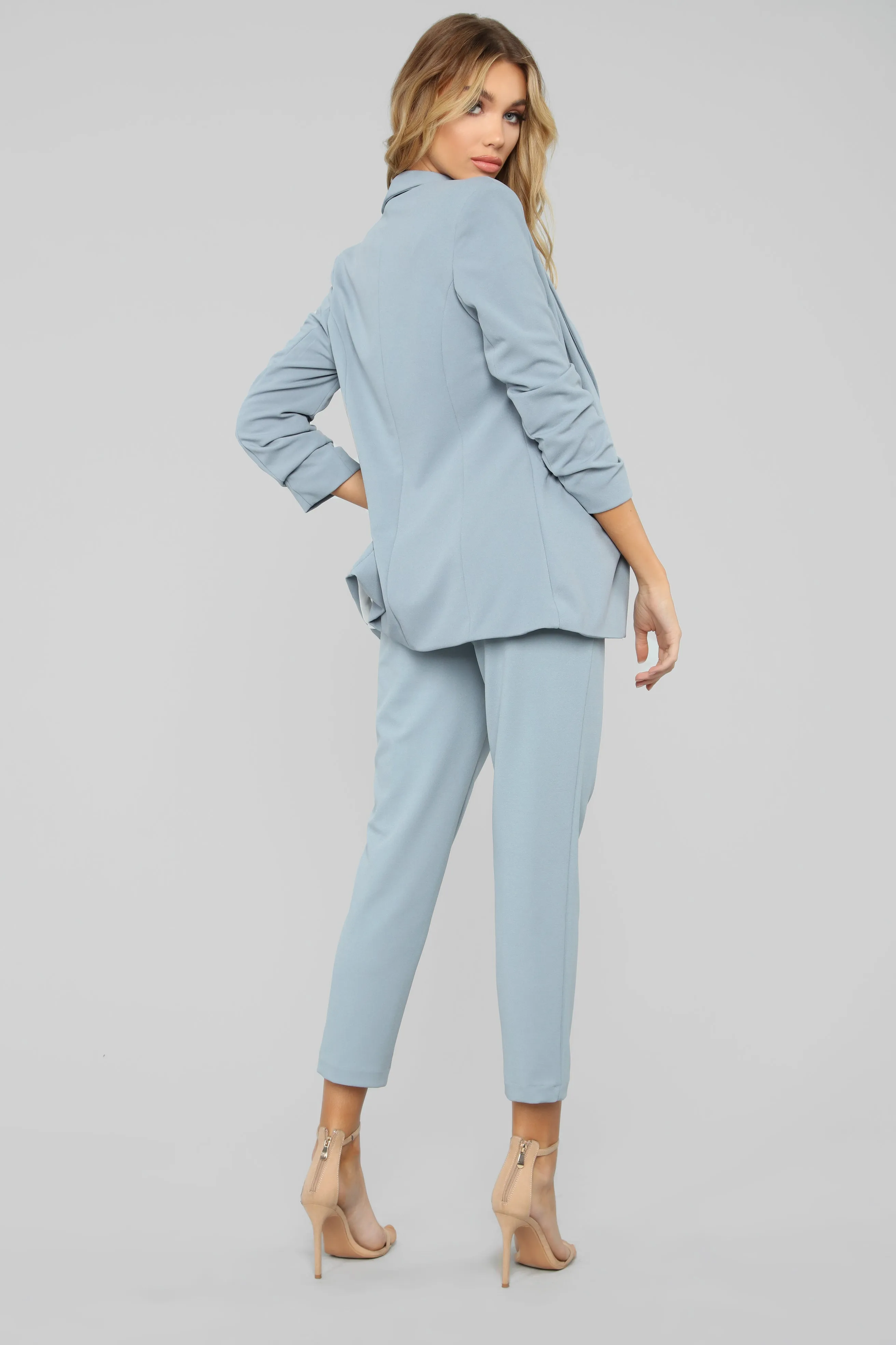 A Work Of Art Pants - Dusty Blue