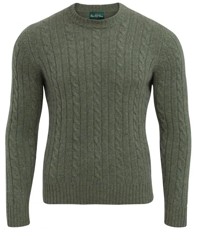 Alan Paine Cashmere Cable Crew Sweater