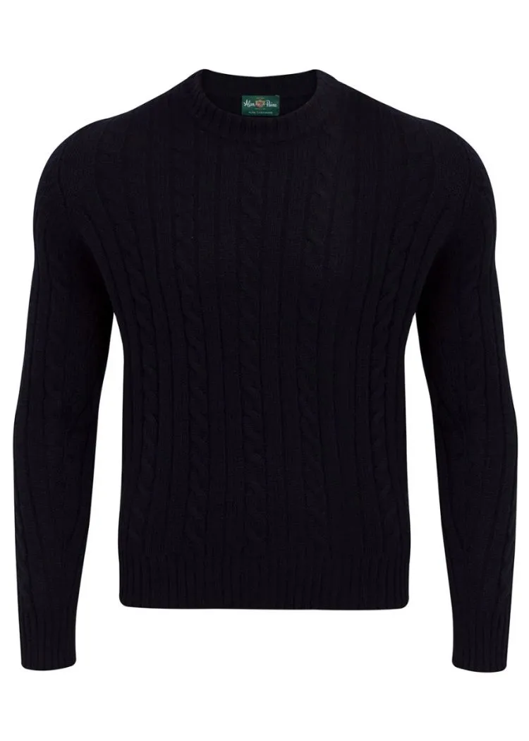 Alan Paine Cashmere Cable Crew Sweater
