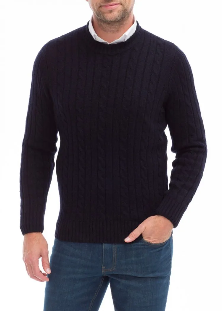 Alan Paine Cashmere Cable Crew Sweater
