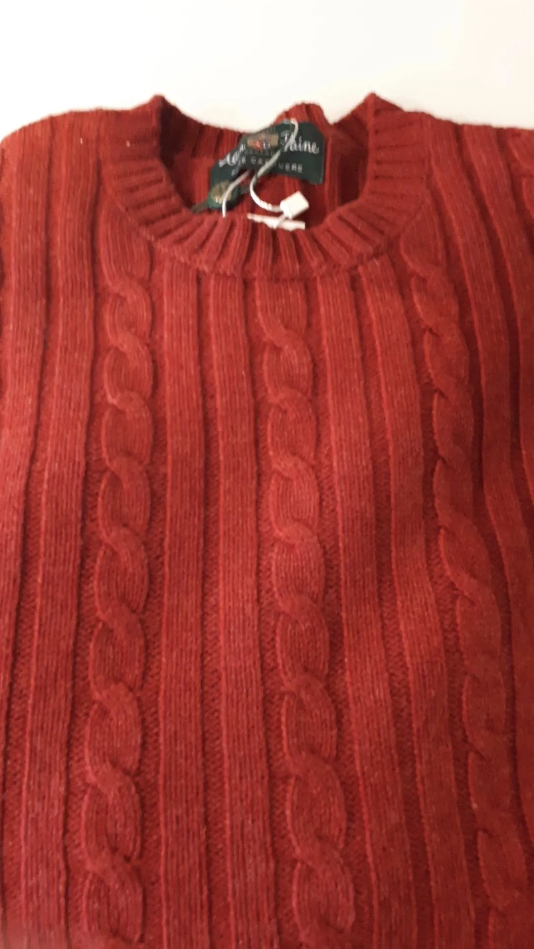 Alan Paine Cashmere Cable Crew Sweater