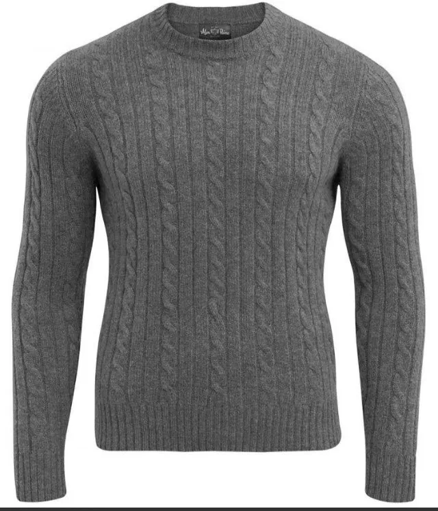 Alan Paine Cashmere Cable Crew Sweater