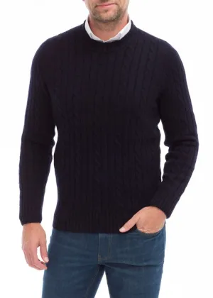 Alan Paine Cashmere Cable Crew Sweater