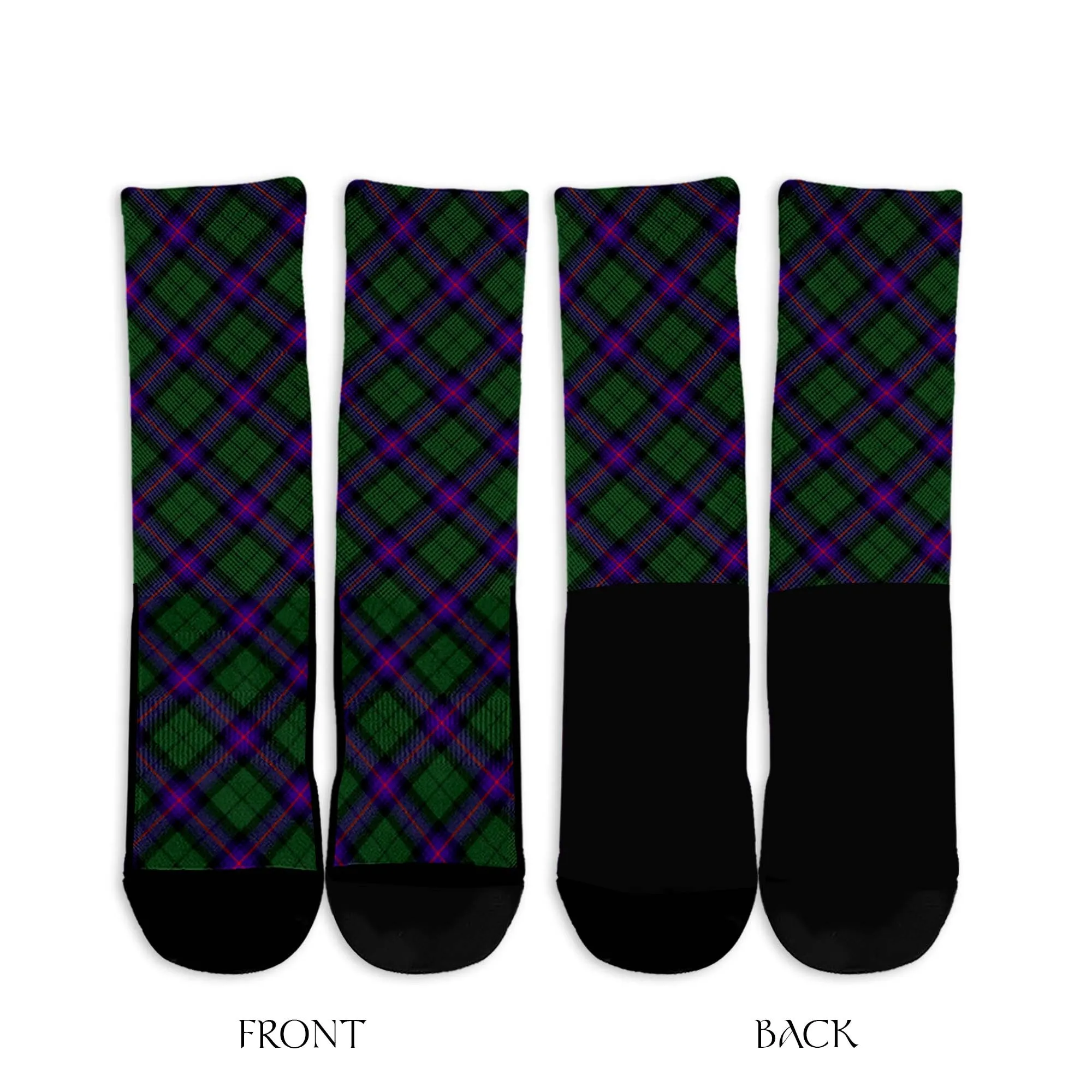 Armstrong Modern Tartan Crew Socks Cross Tartan Style