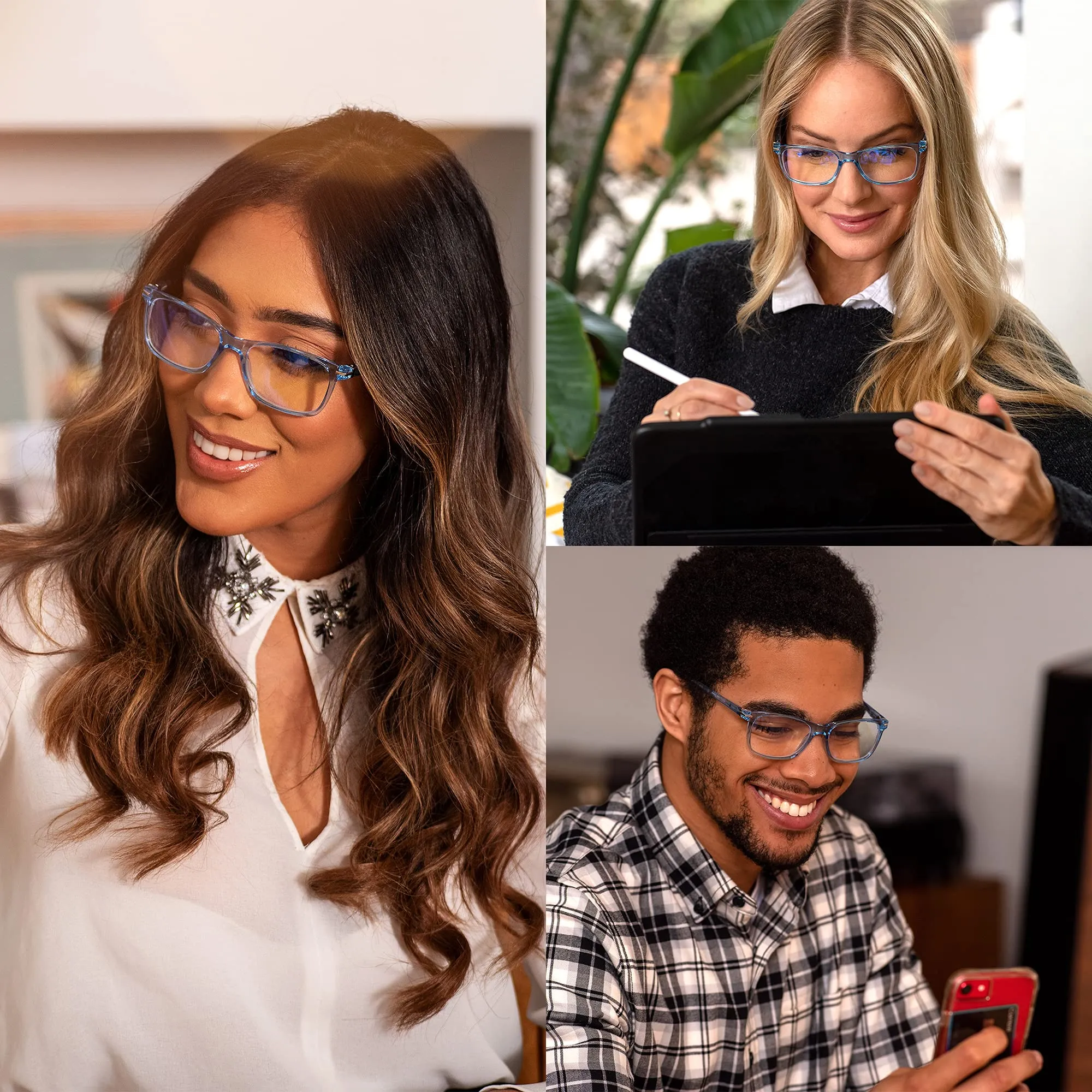 Blue-Light-Blocking-Reading-Glasses-Light-Blue-3-50-Magnification-Computer-Glasses