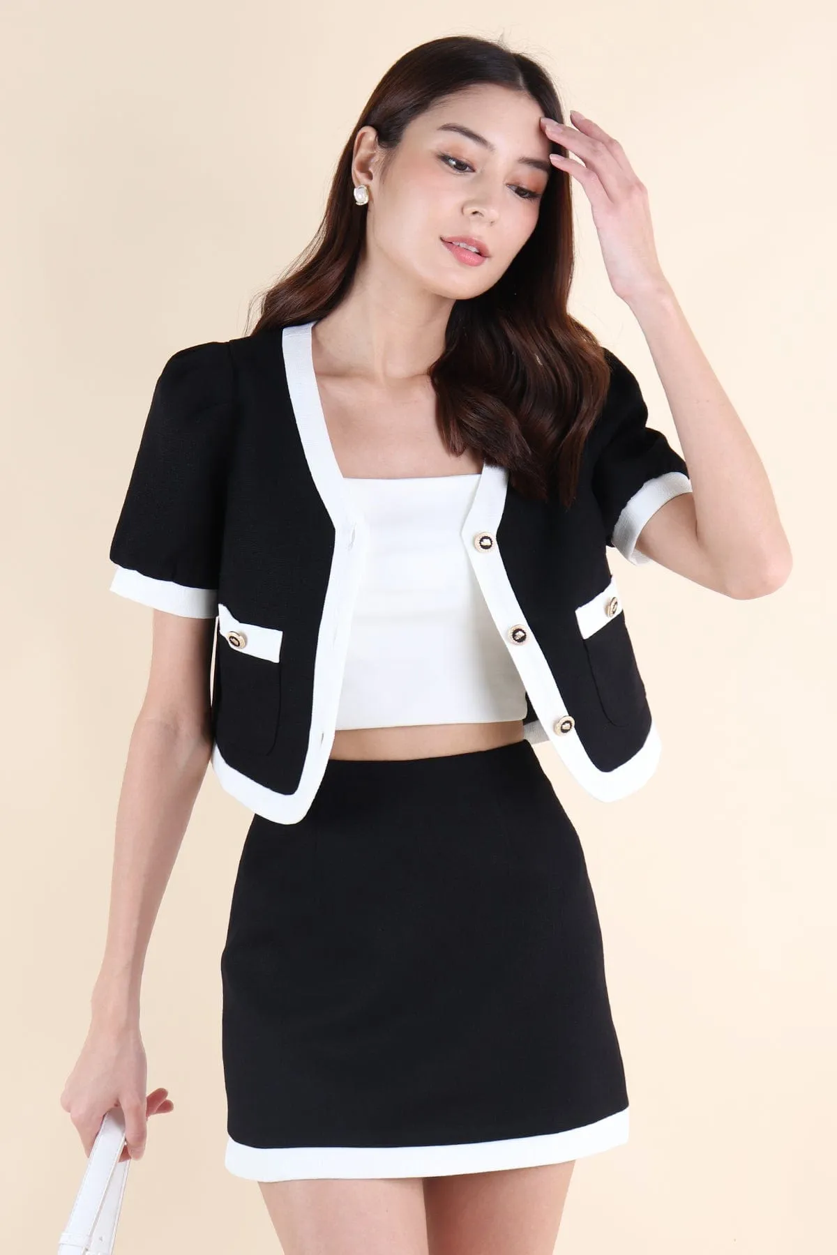 DOLCE CONTRAST 2-PC SET IN BLACK