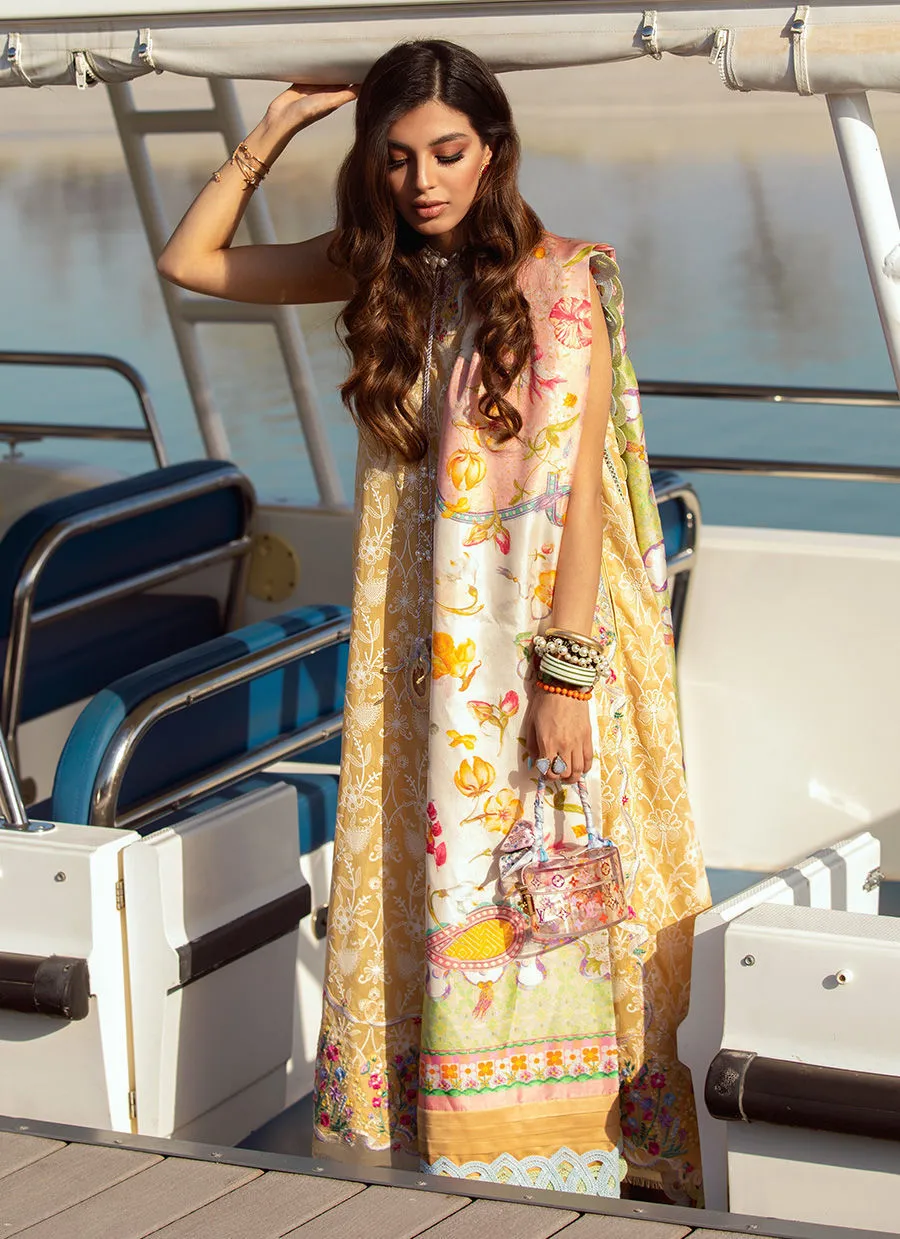 Farah Talib Aziz Luxury Lawn Collection 2022 – Capri Lemon