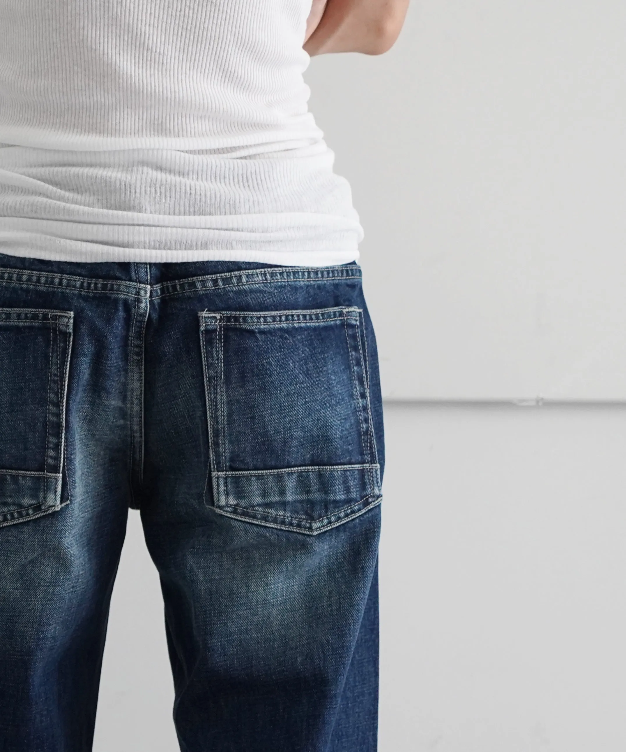 FAX COPY EXPRESS The Wide denim in Dark wash "DARK BLUE"
