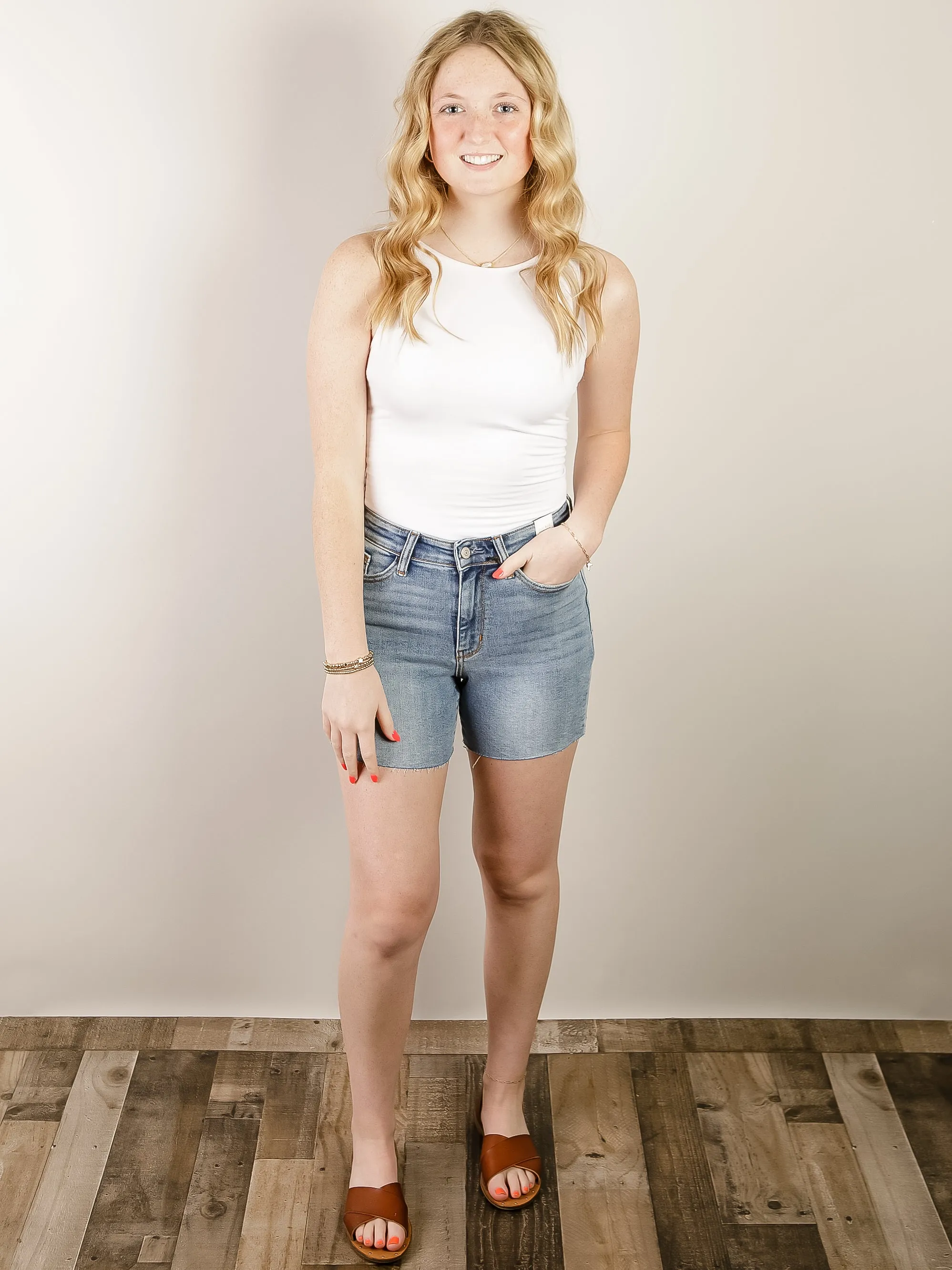 Judy Blue Light Wash Cutoff Shorts