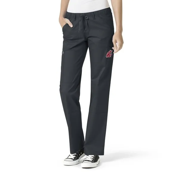 Ladies WSU Cougar Gray Scrub Pants