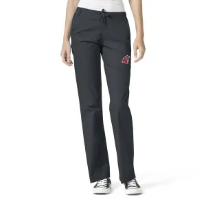 Ladies WSU Cougar Gray Scrub Pants