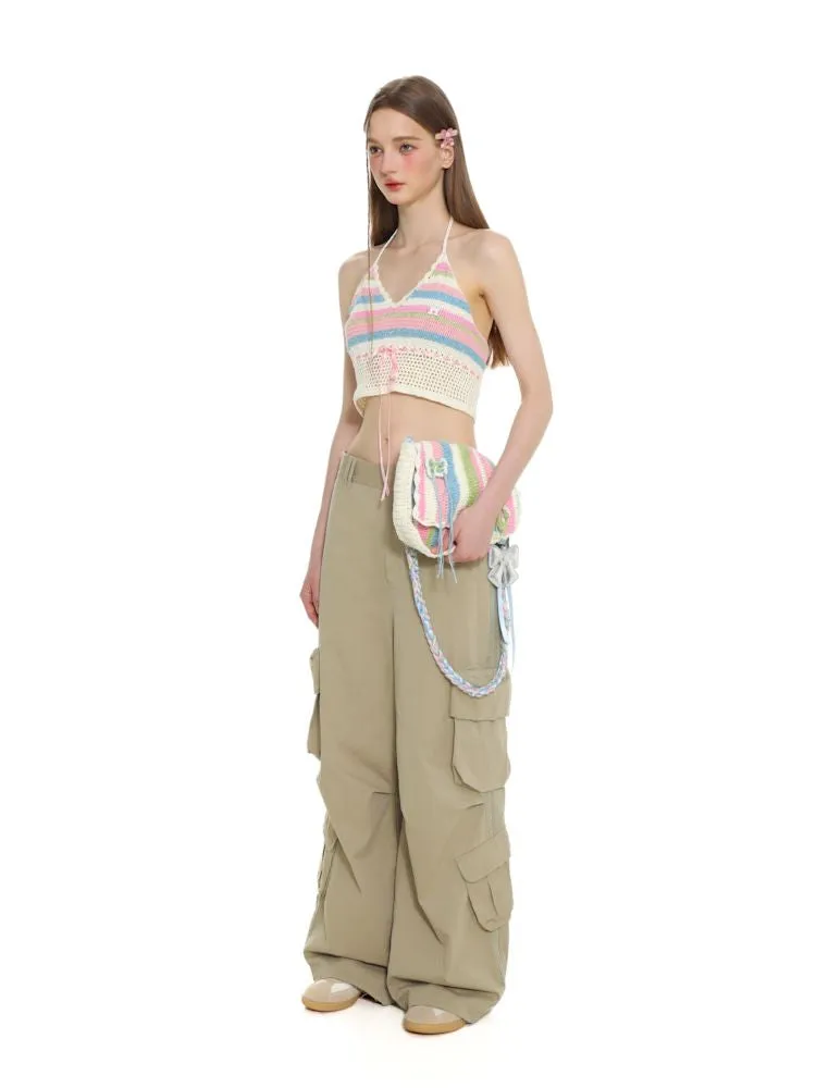Loose bar lace lace work pants【s0000008638】