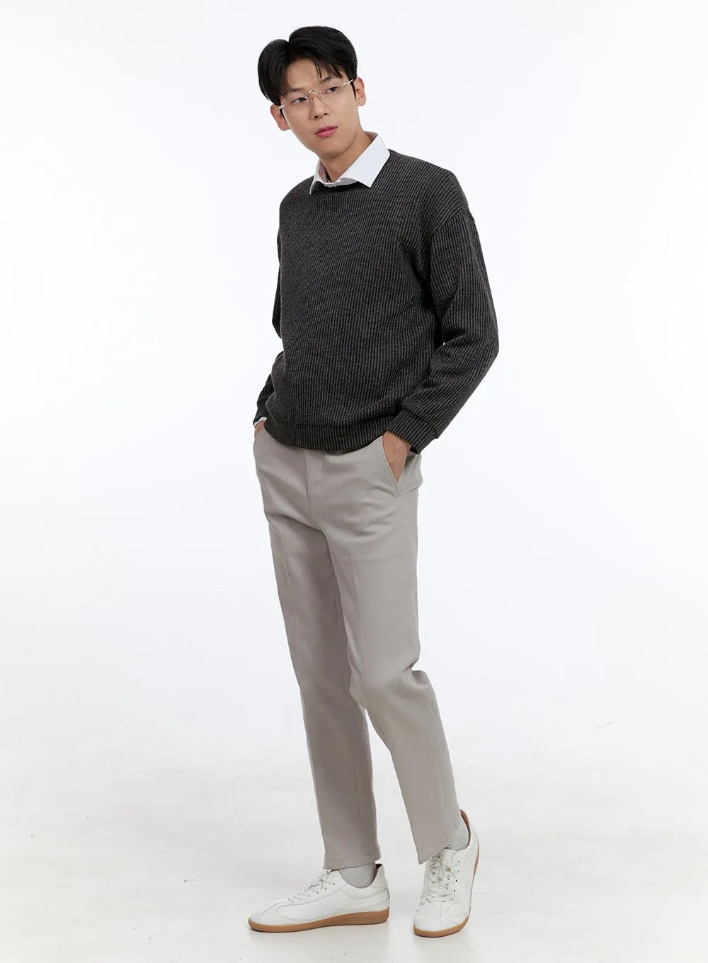 Men's Cable Knit Sweatshirt IG427