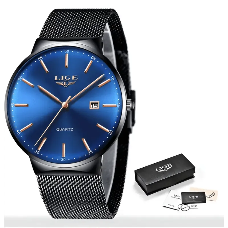 New Men Watches: Stainless Steel Design, 4 Styles, Lightweight