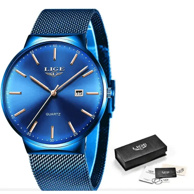 New Men Watches: Stainless Steel Design, 4 Styles, Lightweight