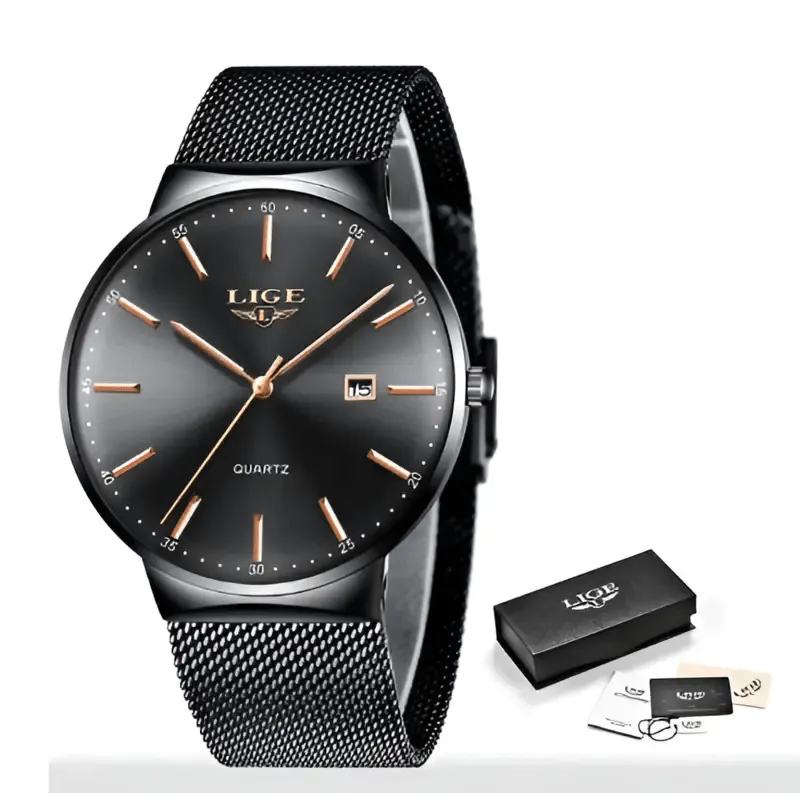 New Men Watches: Stainless Steel Design, 4 Styles, Lightweight