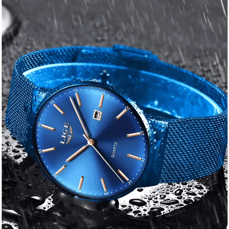 New Men Watches: Stainless Steel Design, 4 Styles, Lightweight