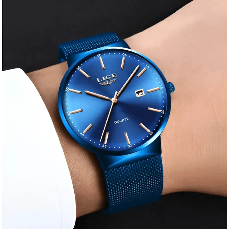 New Men Watches: Stainless Steel Design, 4 Styles, Lightweight