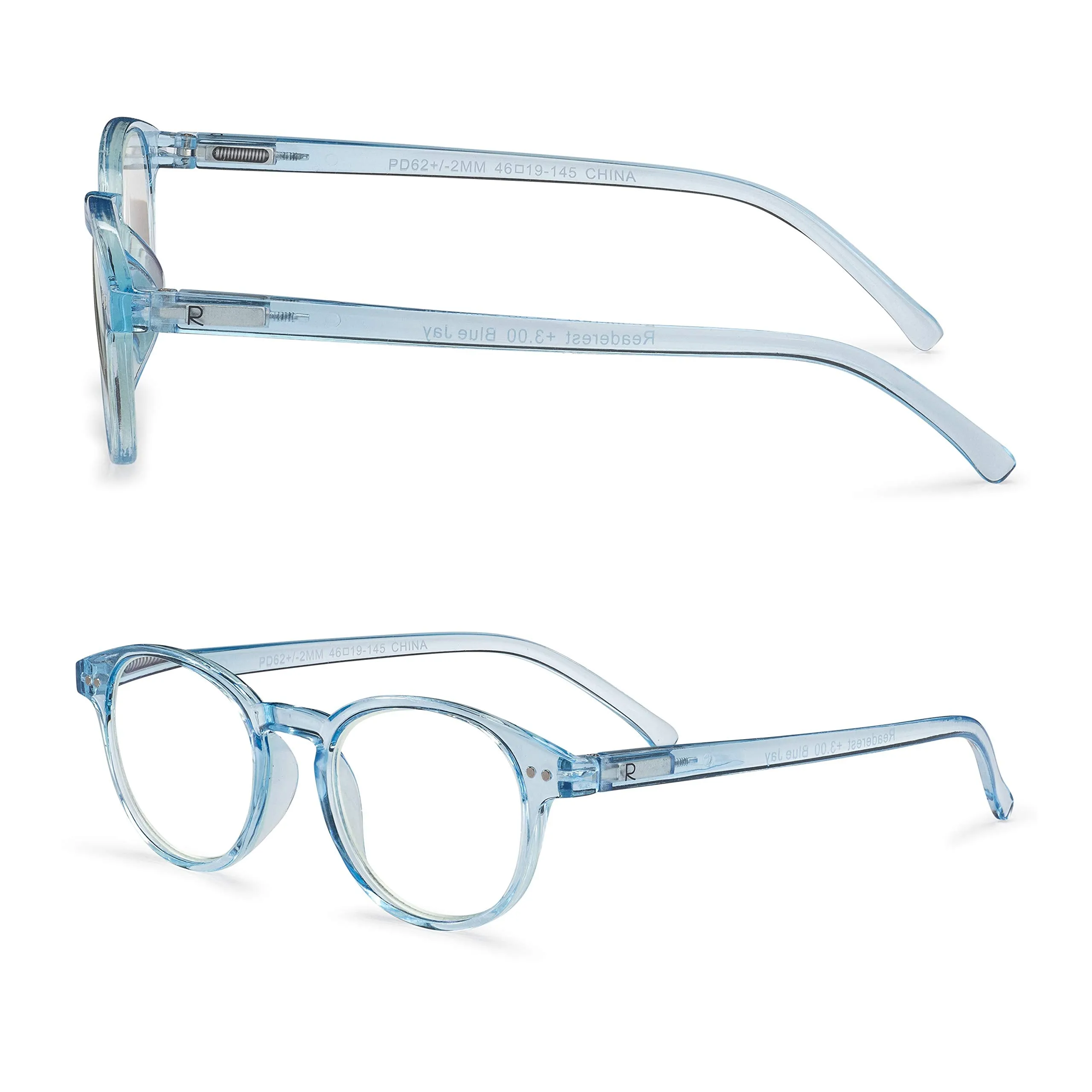 Round-Blue-Light-Blocking-Reading-Glasses-Light-Blue-2-00-Magnification-Computer-Glasses