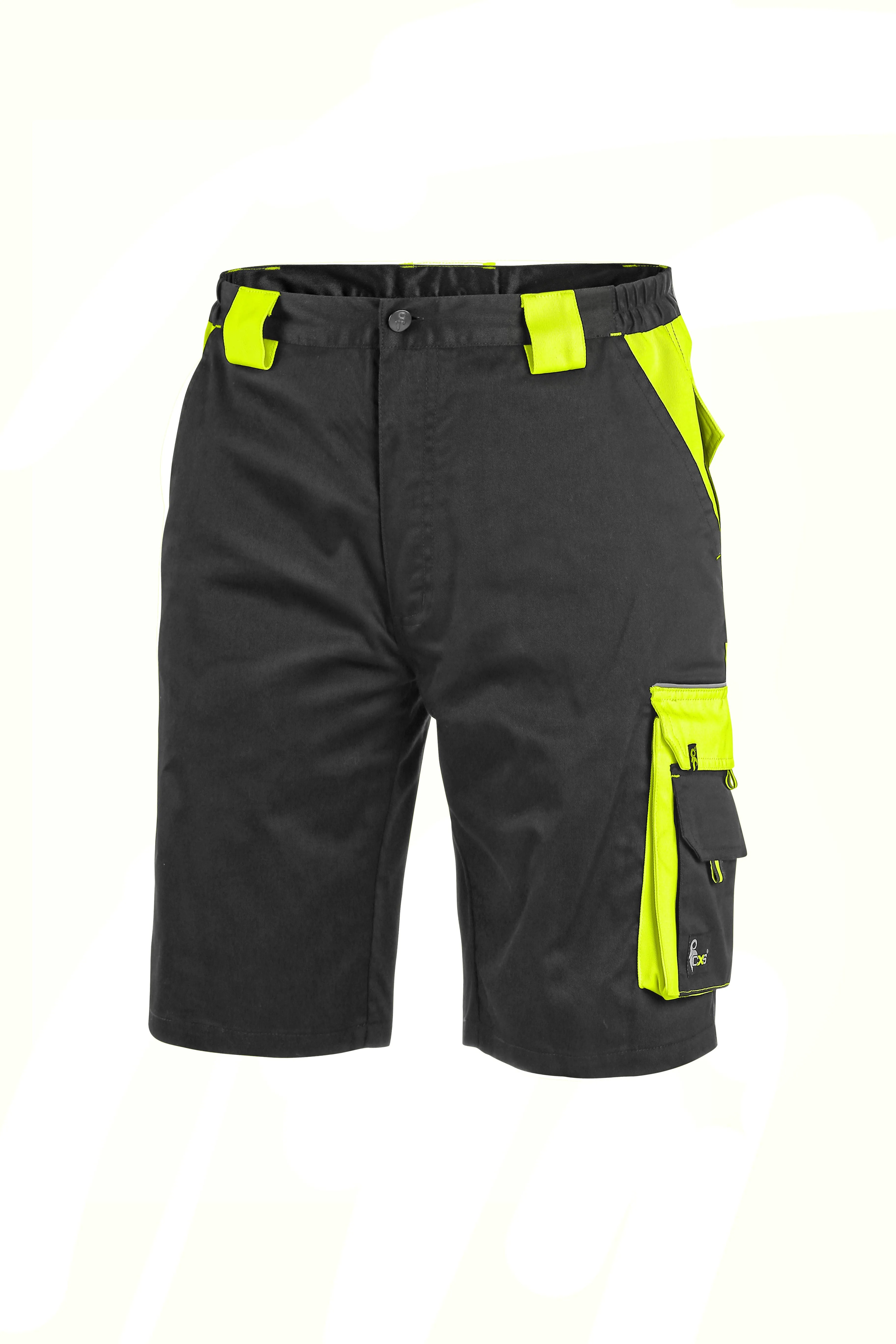 Shorts CXS SIRIUS BRIGHTON, men´s, black-yellow