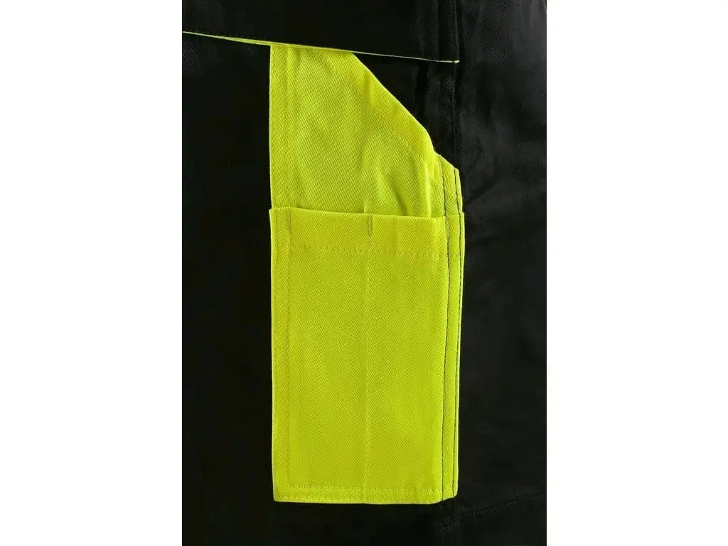 Shorts CXS SIRIUS BRIGHTON, men´s, black-yellow