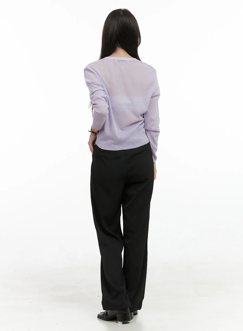 Solid Pintuck Tailor Pants OG409