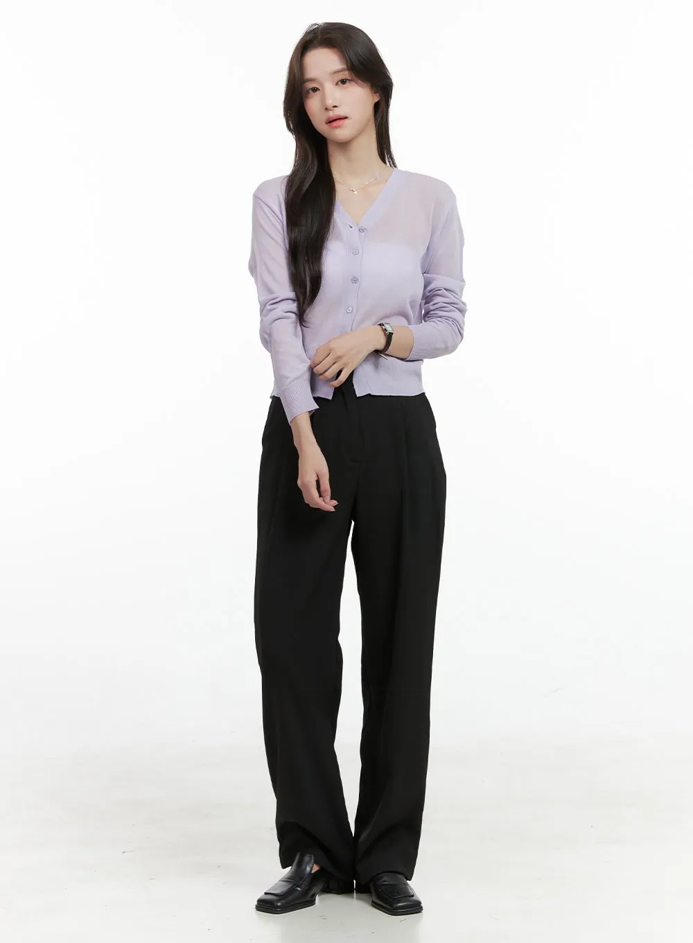 Solid Pintuck Tailor Pants OG409