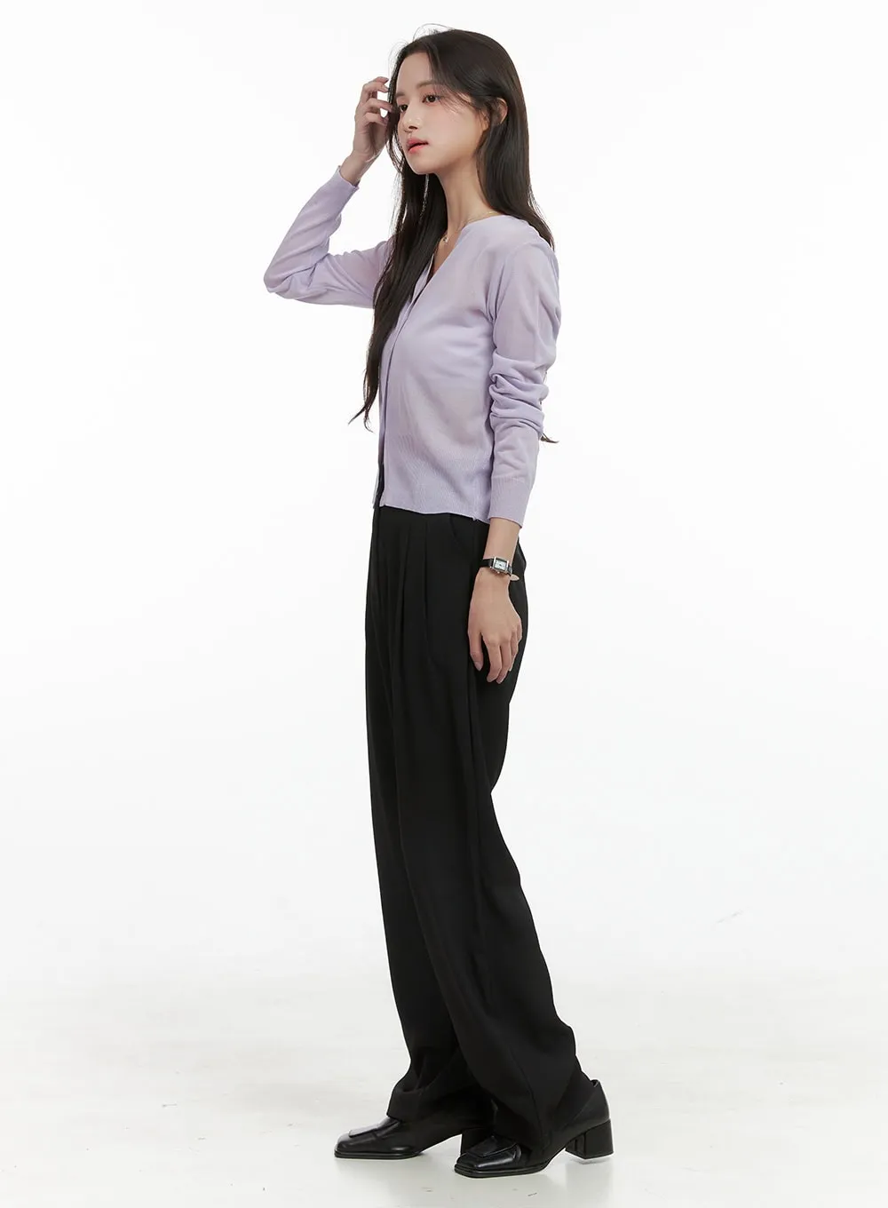 Solid Pintuck Tailor Pants OG409