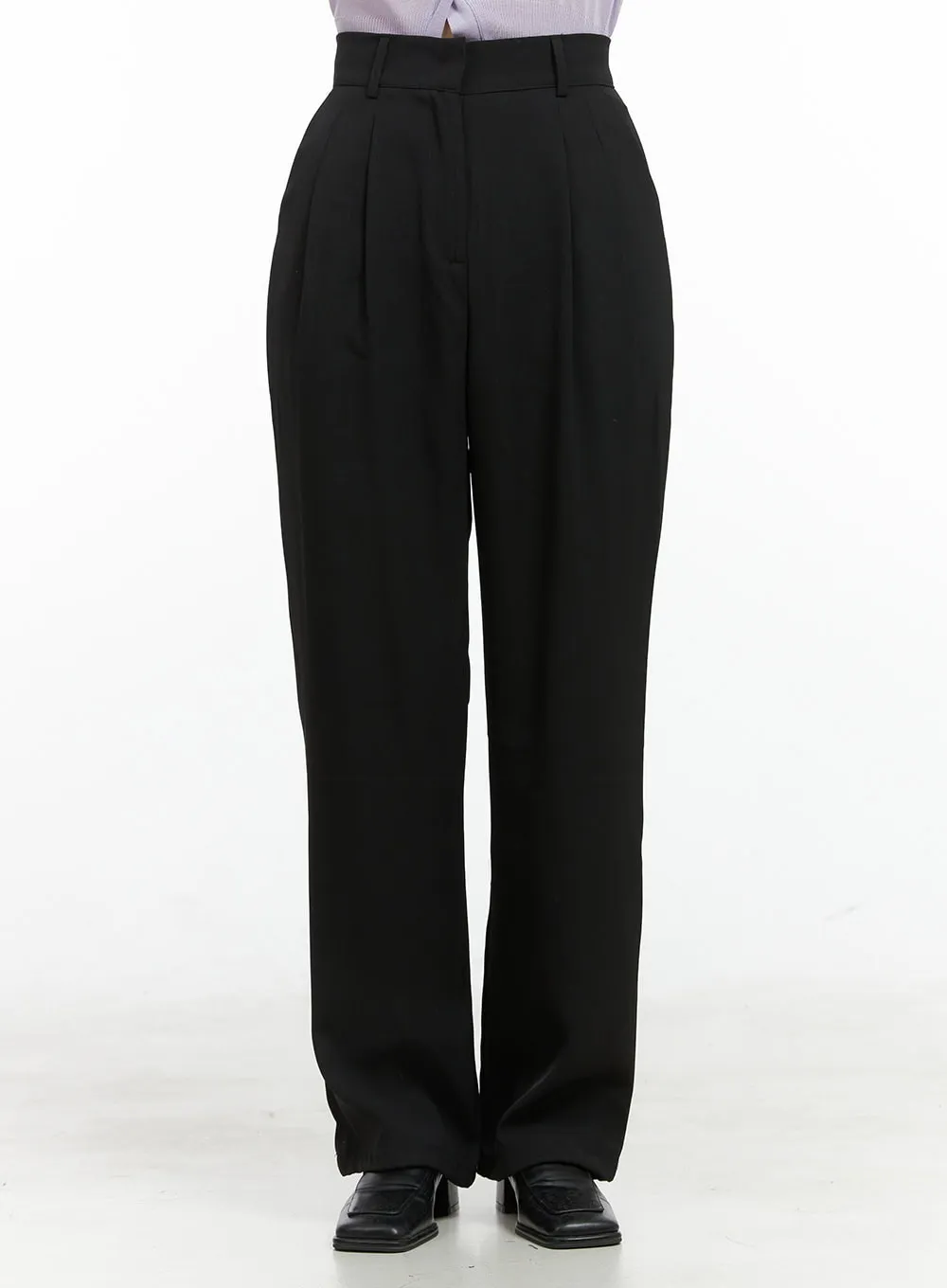 Solid Pintuck Tailor Pants OG409