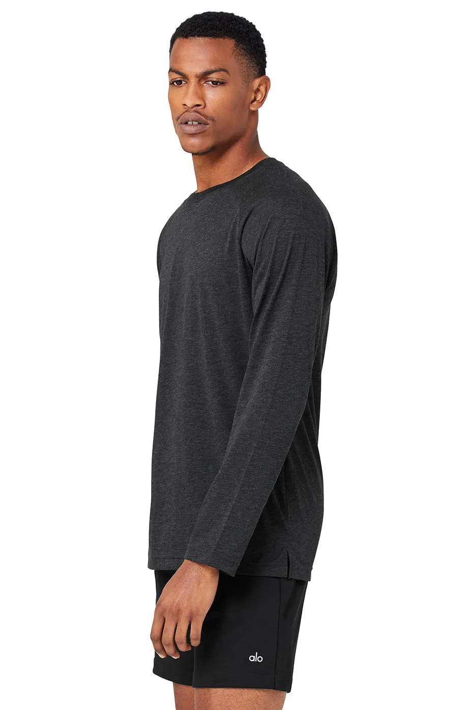Triumph Long Sleeve Tee - Black Heather