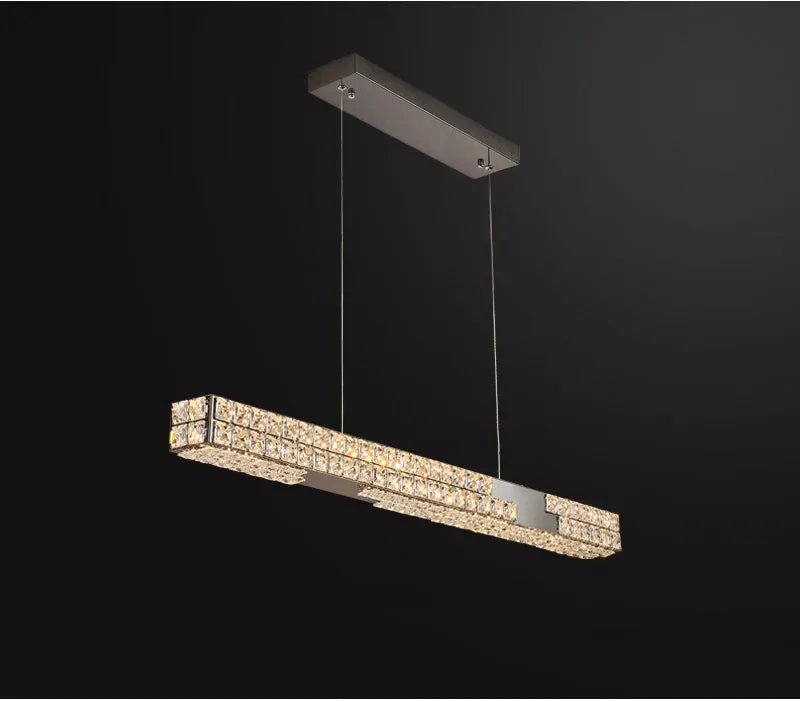 YLK Yutas Linear dining room LED crystal chandelier